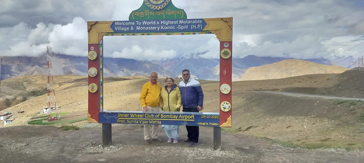 Our guests at the Komic welcome frame, the high village in Spiti